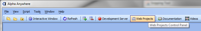 A Web Projects Button